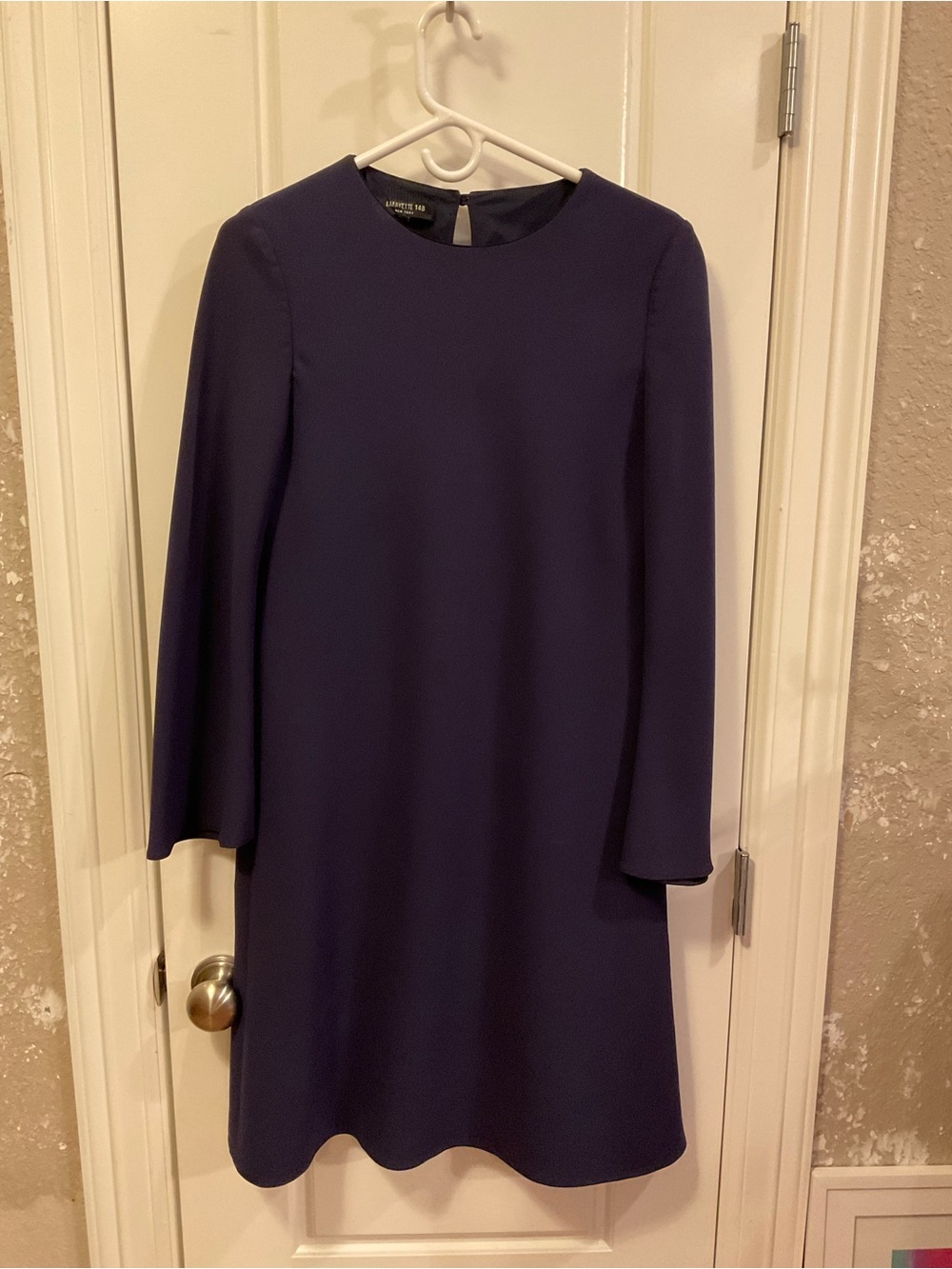 Lafayette 148 Navy Blue Long Sleeve Dress - S